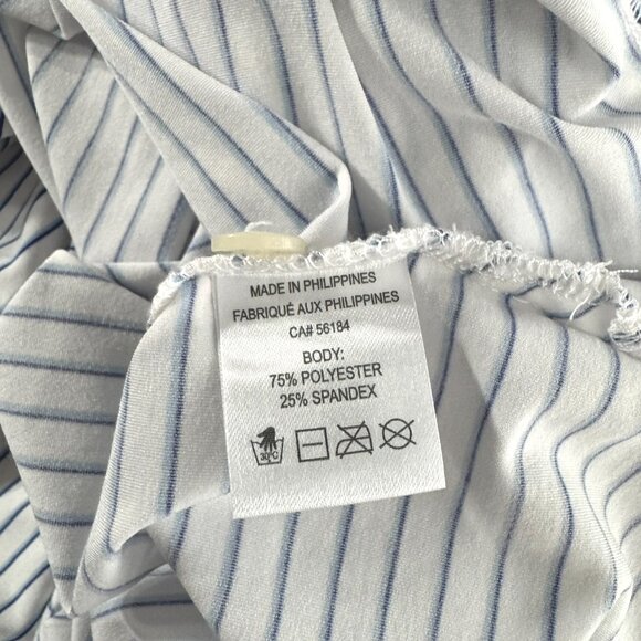 Draddy Sport Polo Shirt Large Short Sleeve Winged Foot Golf Striped TP-3408 - Picture 10 of 10